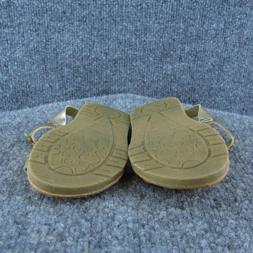 Carter's Ankle‎ Strap Shoes Gold Synthetic Hook & Loop Size T 6 Medium